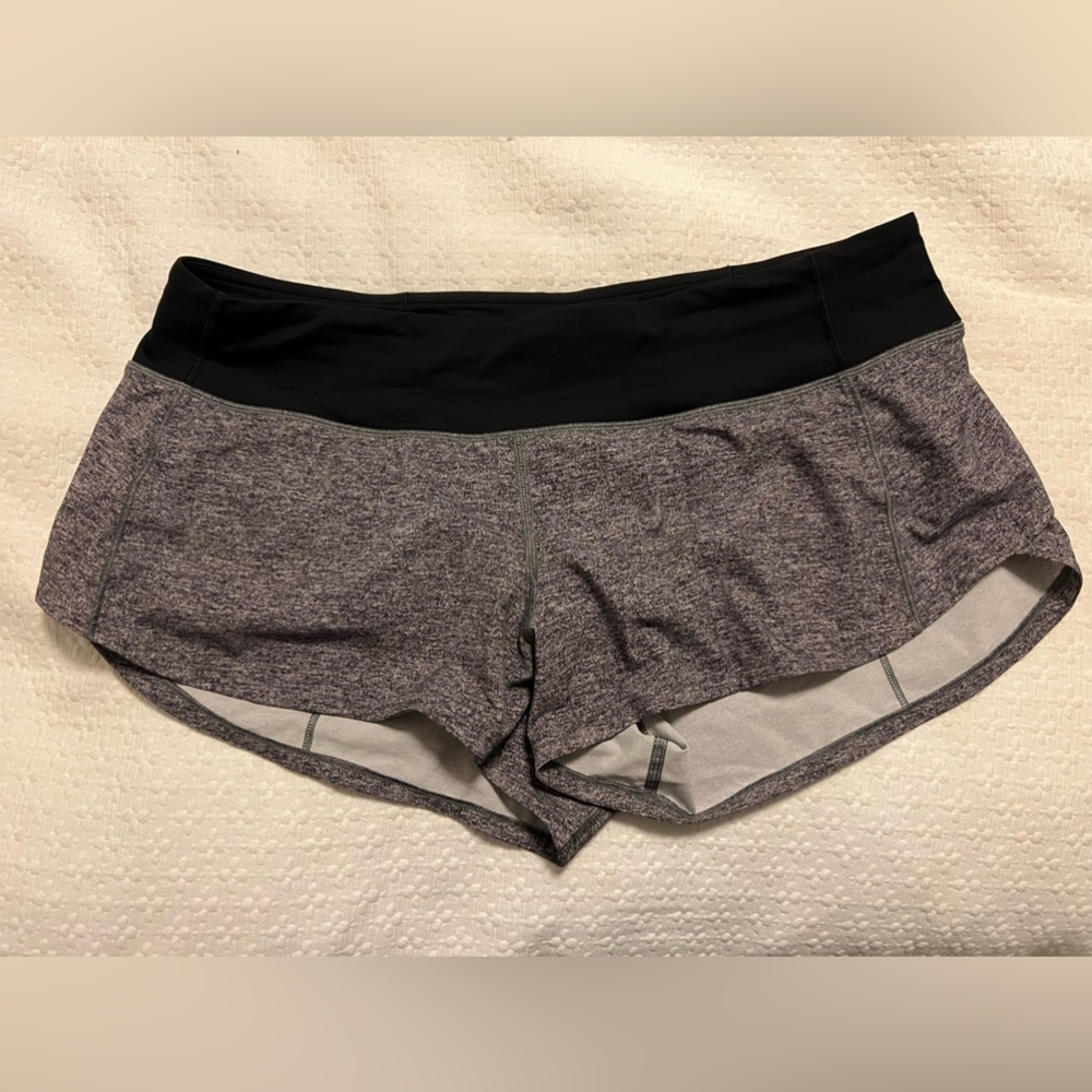 Gray Lululemon Running Shorts (Size 8)